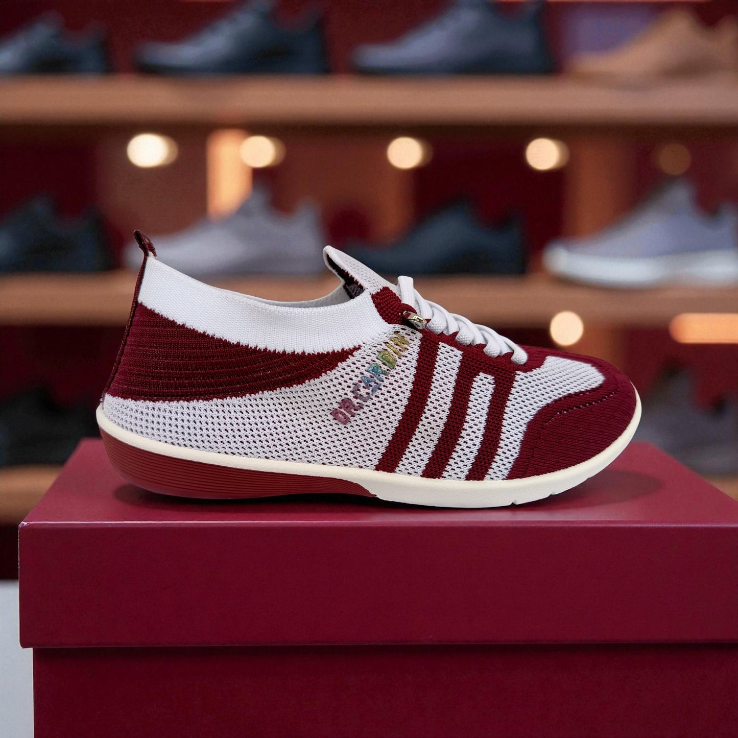 411 - Maroon Active Knit Sneaker – Lightweight Comfort