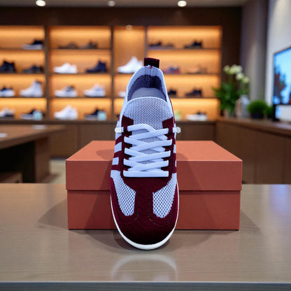 411 - Maroon Active Knit Sneaker – Lightweight Comfort