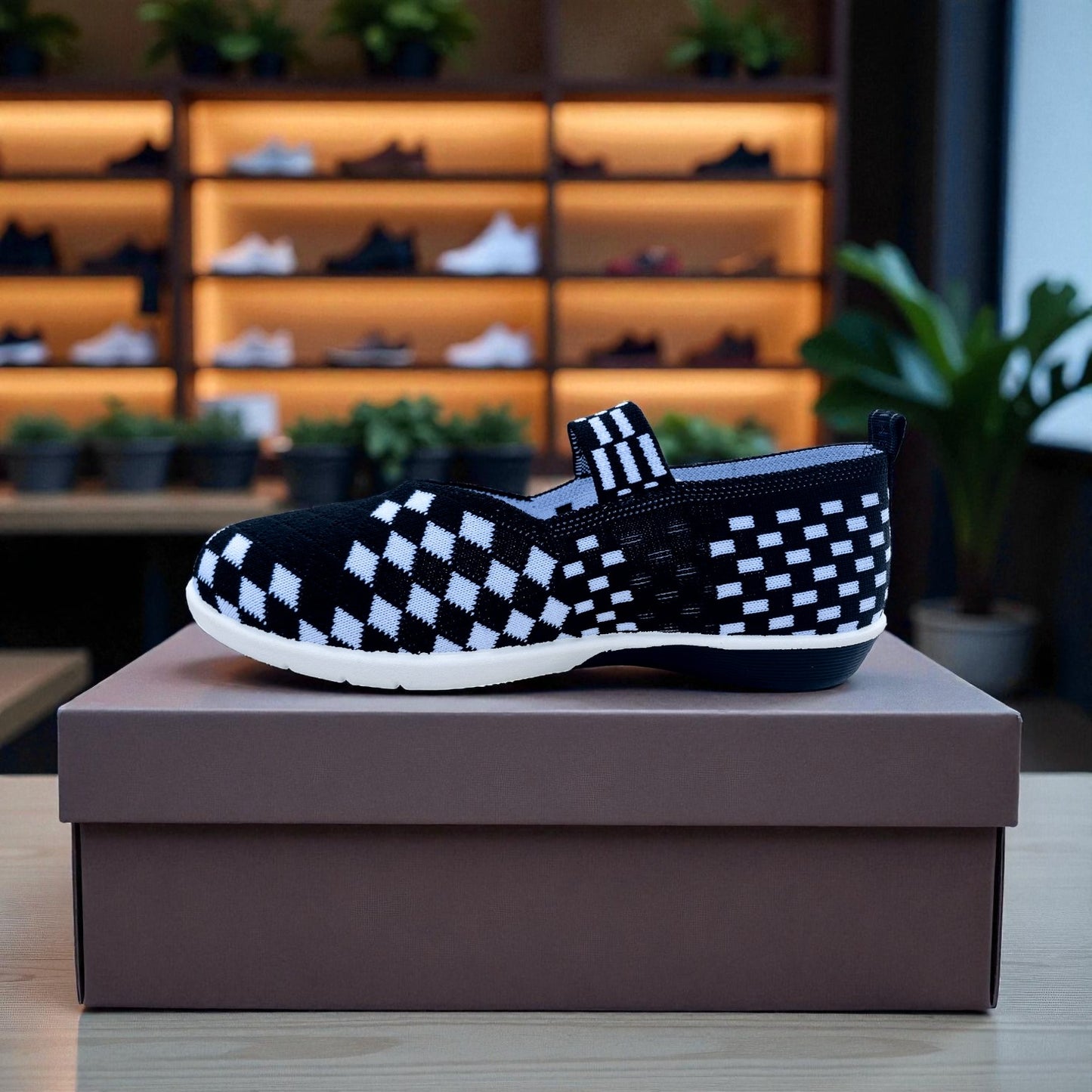 413 - Black Weave Charm Loafer