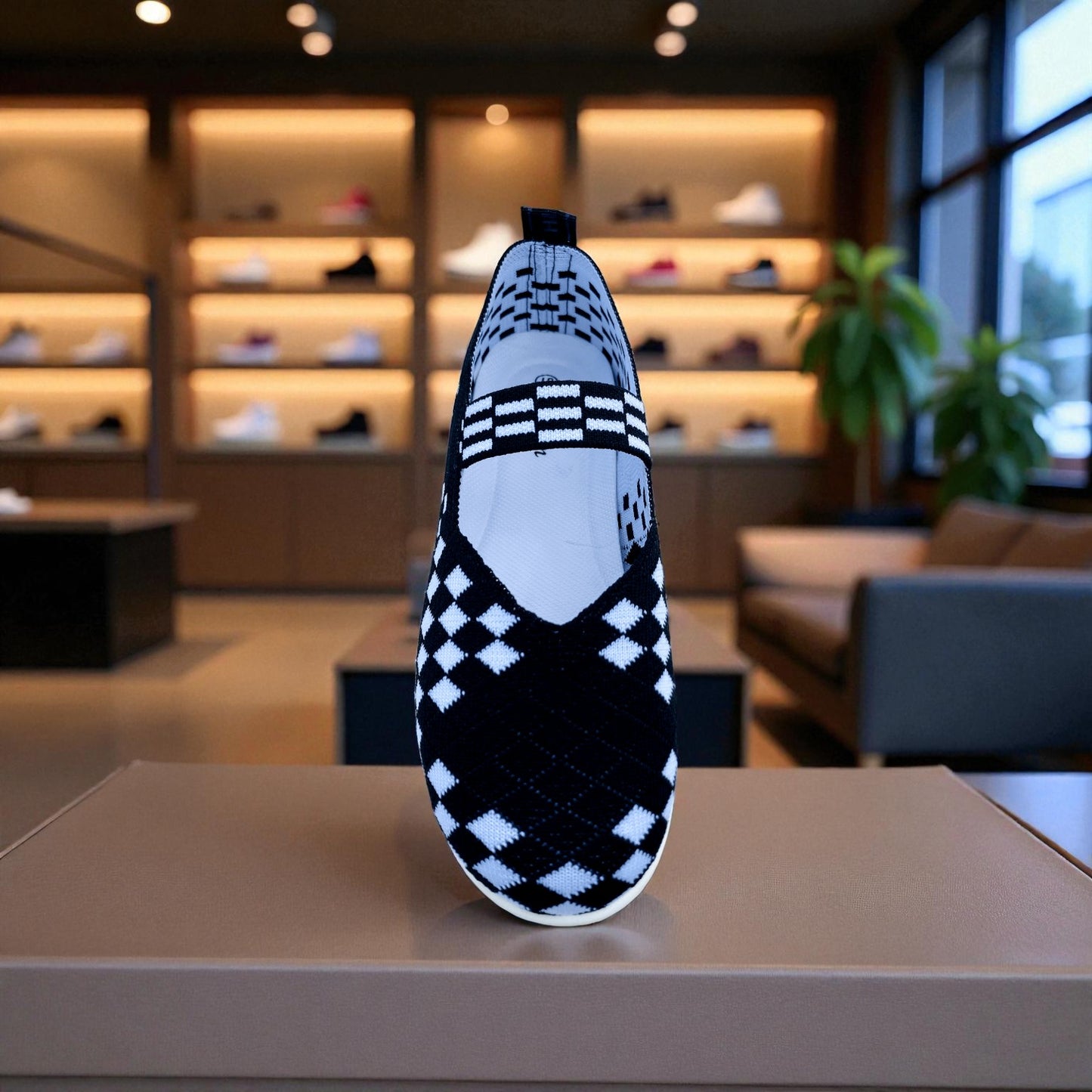 413 - Black Weave Charm Loafer