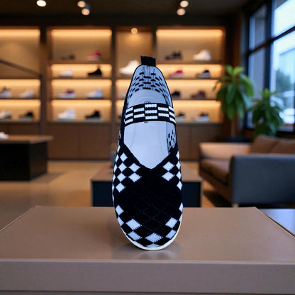 413 - Black Weave Charm Loafer