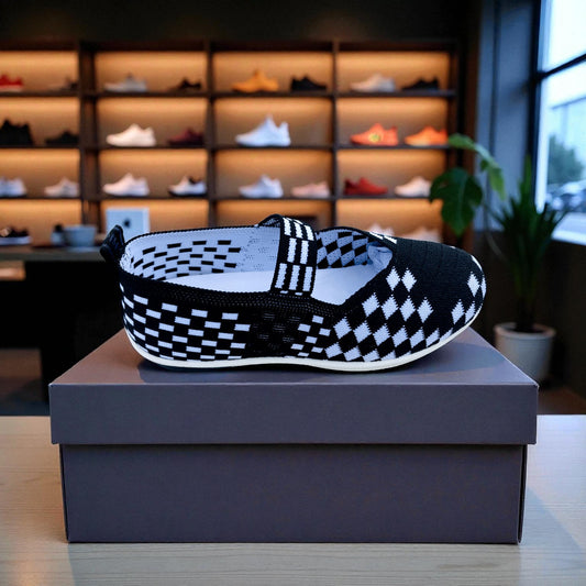 413 - Black Weave Charm Loafer