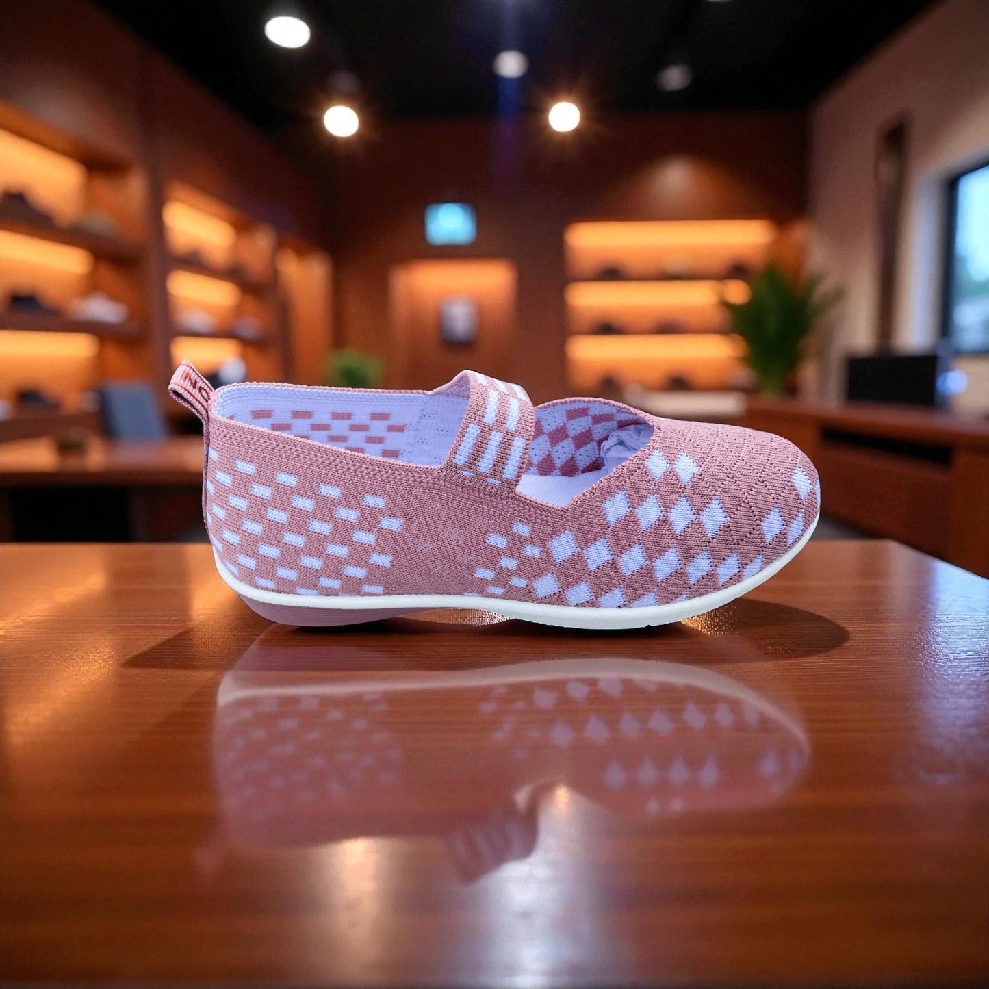 413 - Pink Weave Charm Loafer