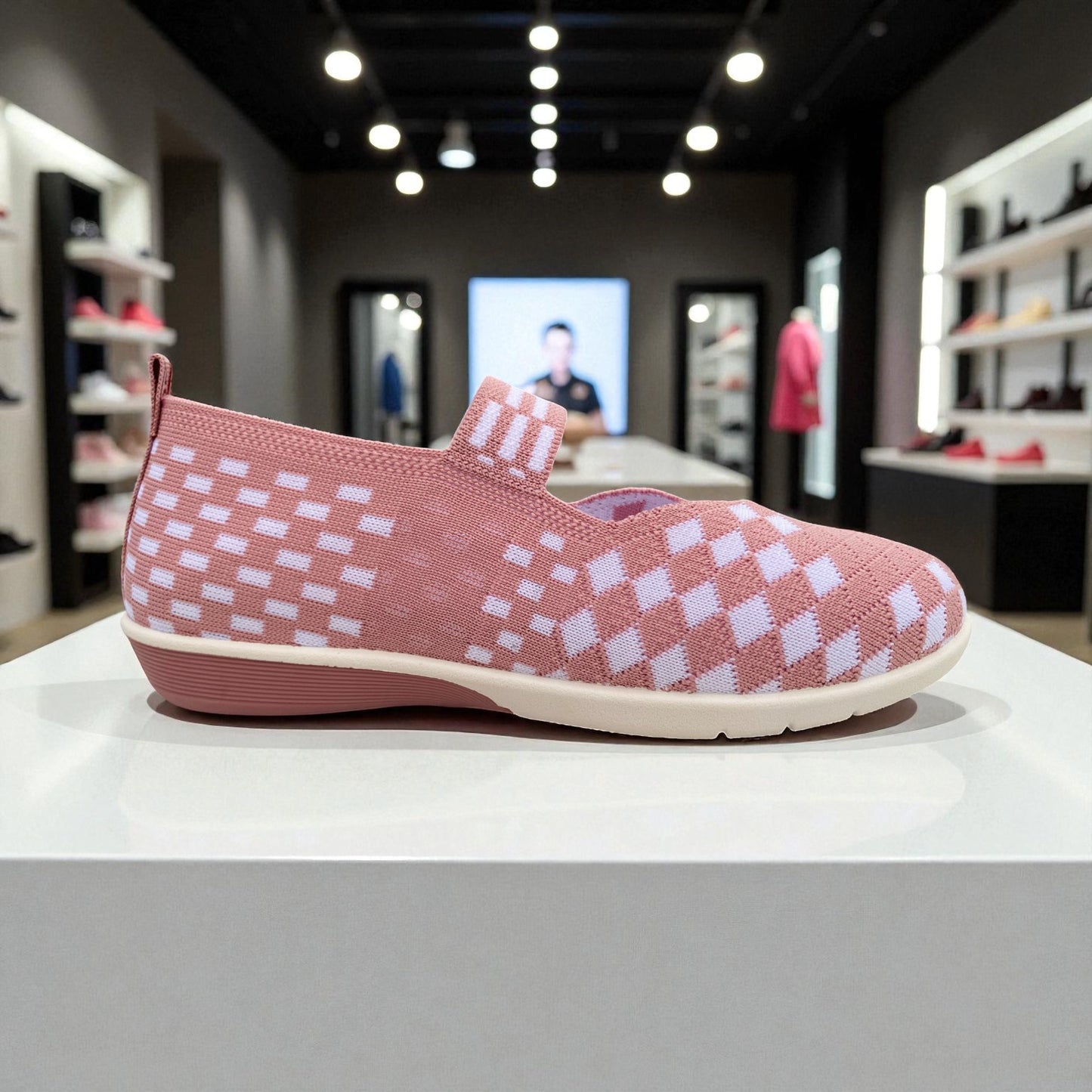 413 - Pink Weave Charm Loafer