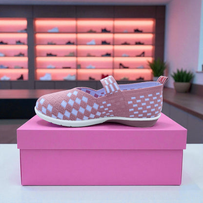 413 - Pink Weave Charm Loafer