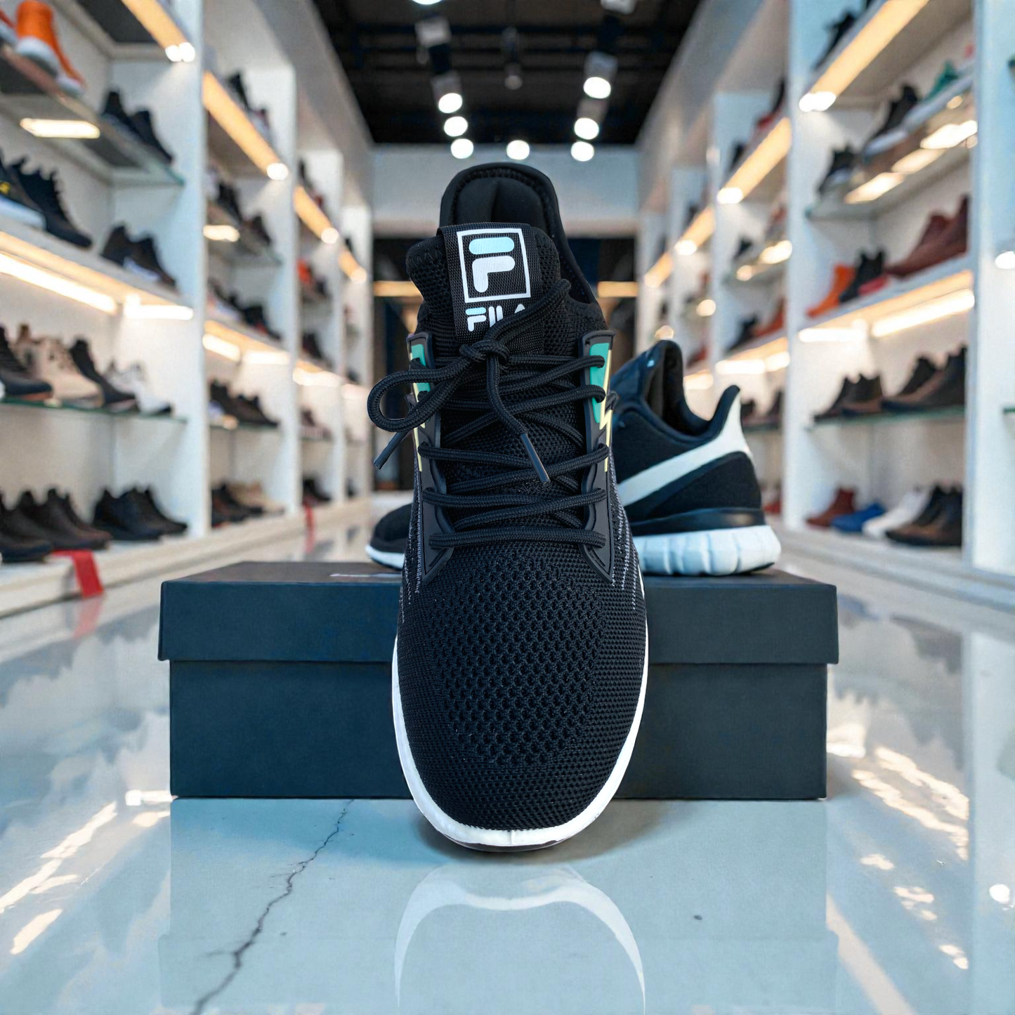 F Black Men's  Sneakers – Running Casual Walking Shoe