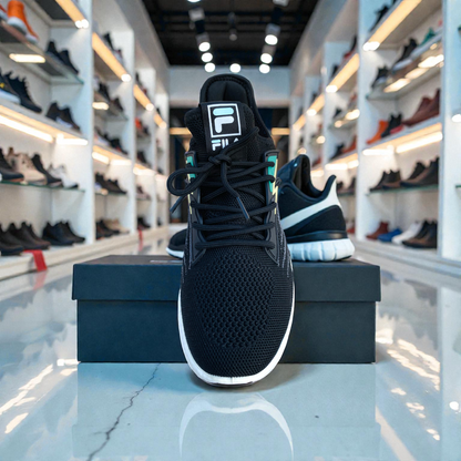 F Black Men's  Sneakers – Running Casual Walking Shoe