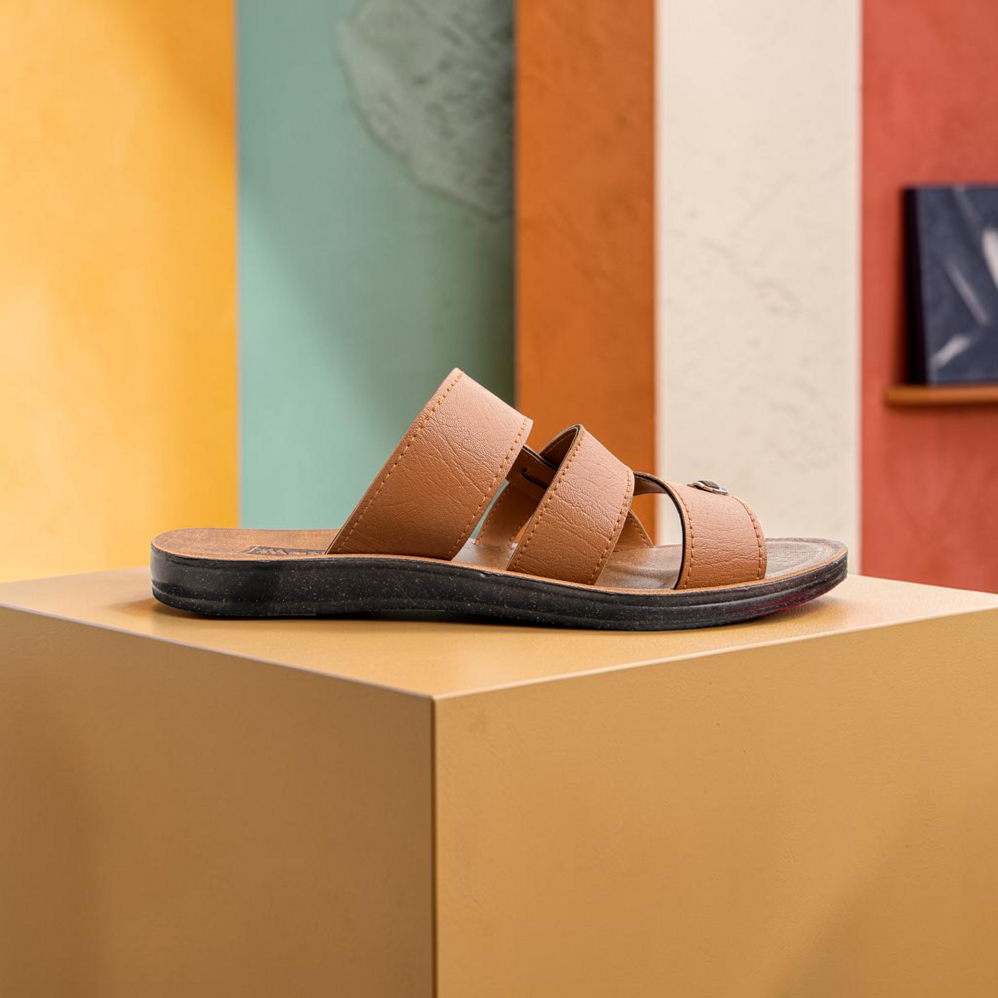 Men’s Premium Brown Multi-Strap  Sandal – Comfortable Durable Casual Slipper - 8643002