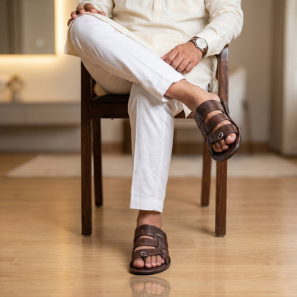 Men’s Premium Brown – Comfortable Durable Casual Slipper -8644004