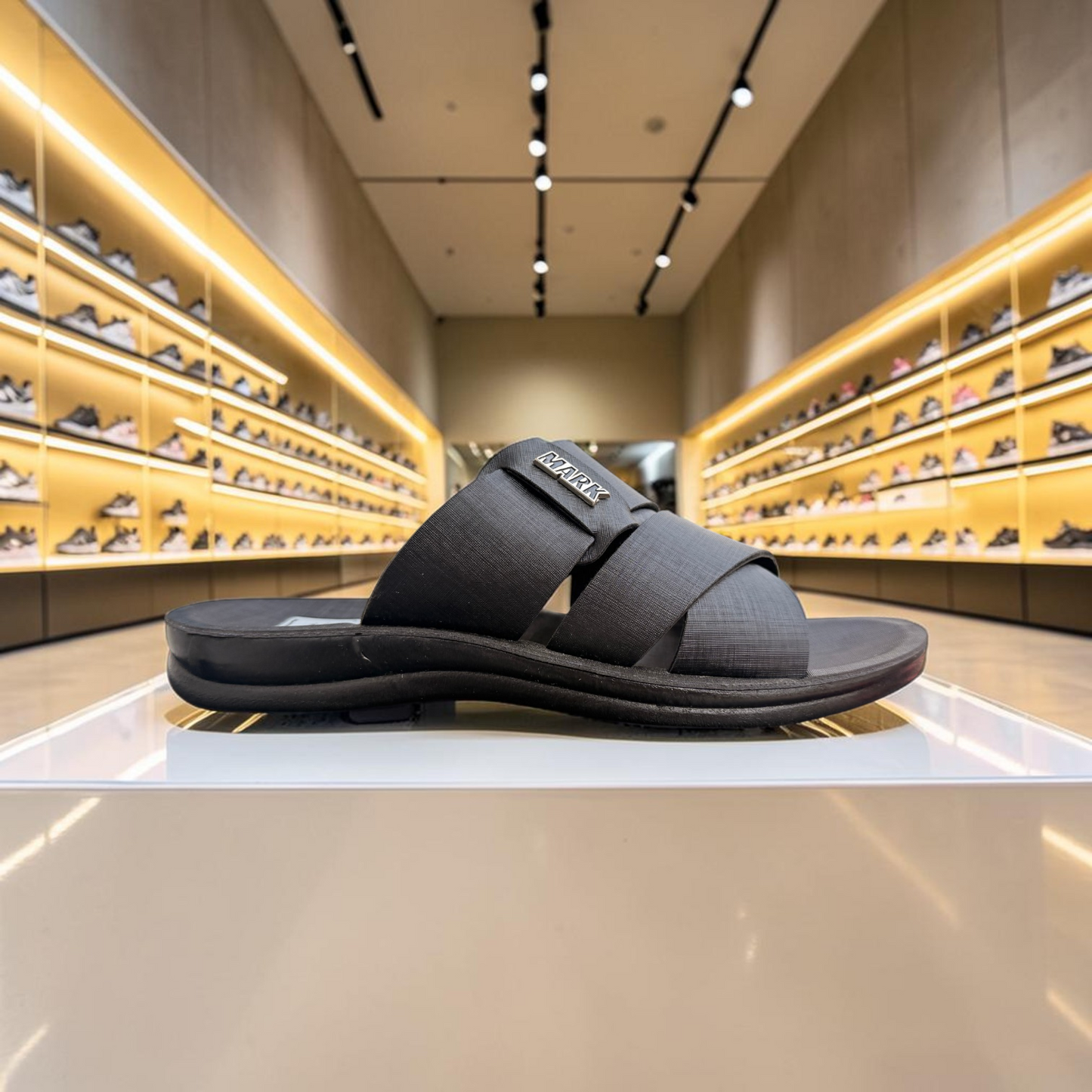 Men’s Premium Black Cross Strap Sandal – Stylish Comfortable Casual Slipper - 8646026