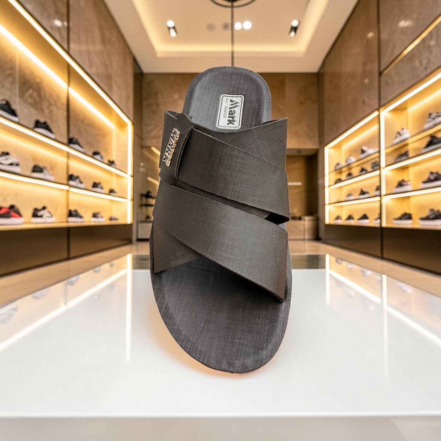 Men’s Premium Black Cross Strap Sandal – Stylish Comfortable Casual Slipper - 8646026
