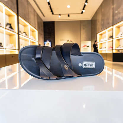 Men’s Premium Navy Sandal with Cross Strap – Stylish Comfortable Casual Slipper- 8649003