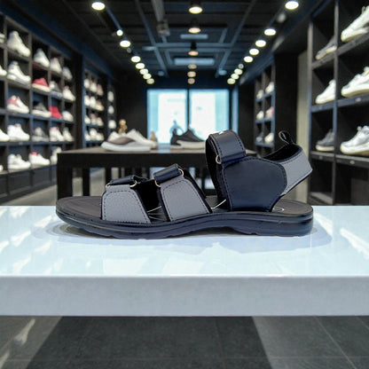 Men’s Premium Black Sport Sandal – Comfortable Adjustable Outdoor Slipper 8966101