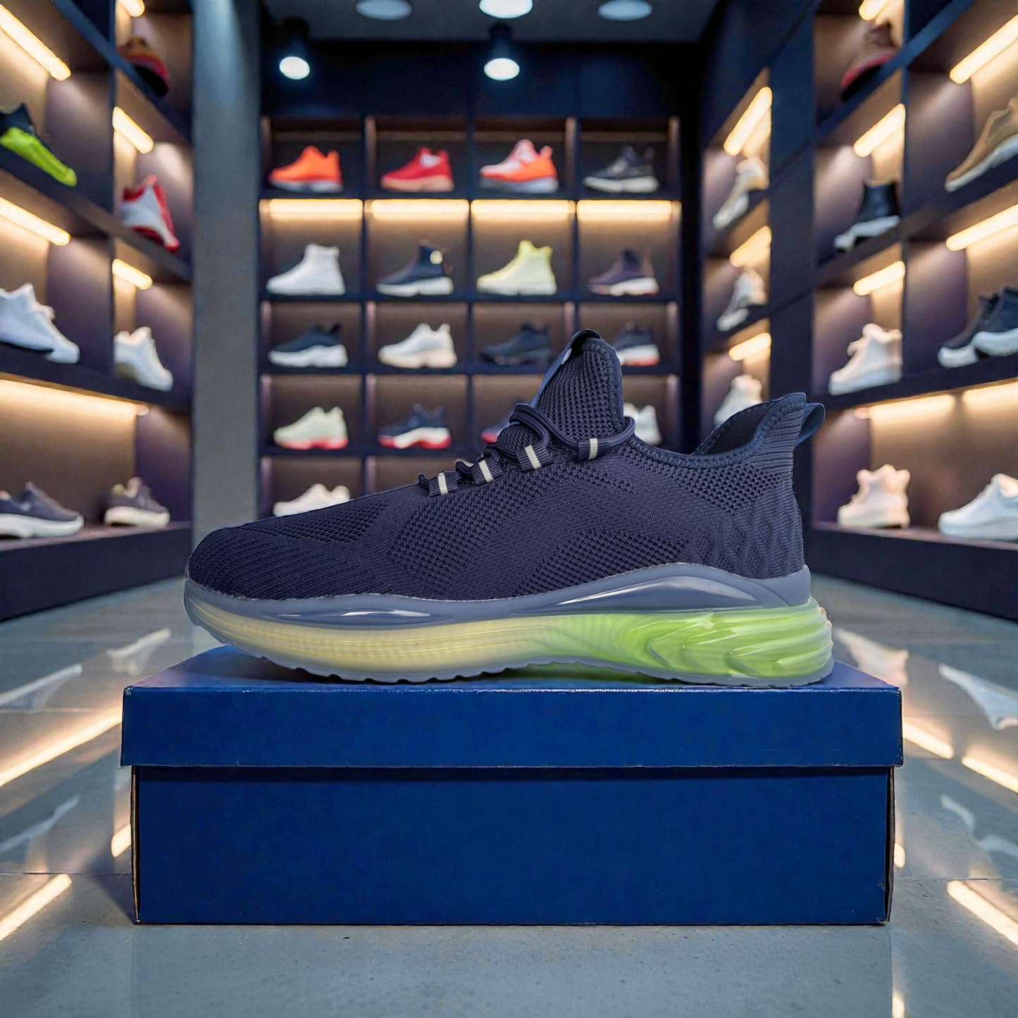 922 Blue Premium Logo Men’s Duty Comfort Sneakers