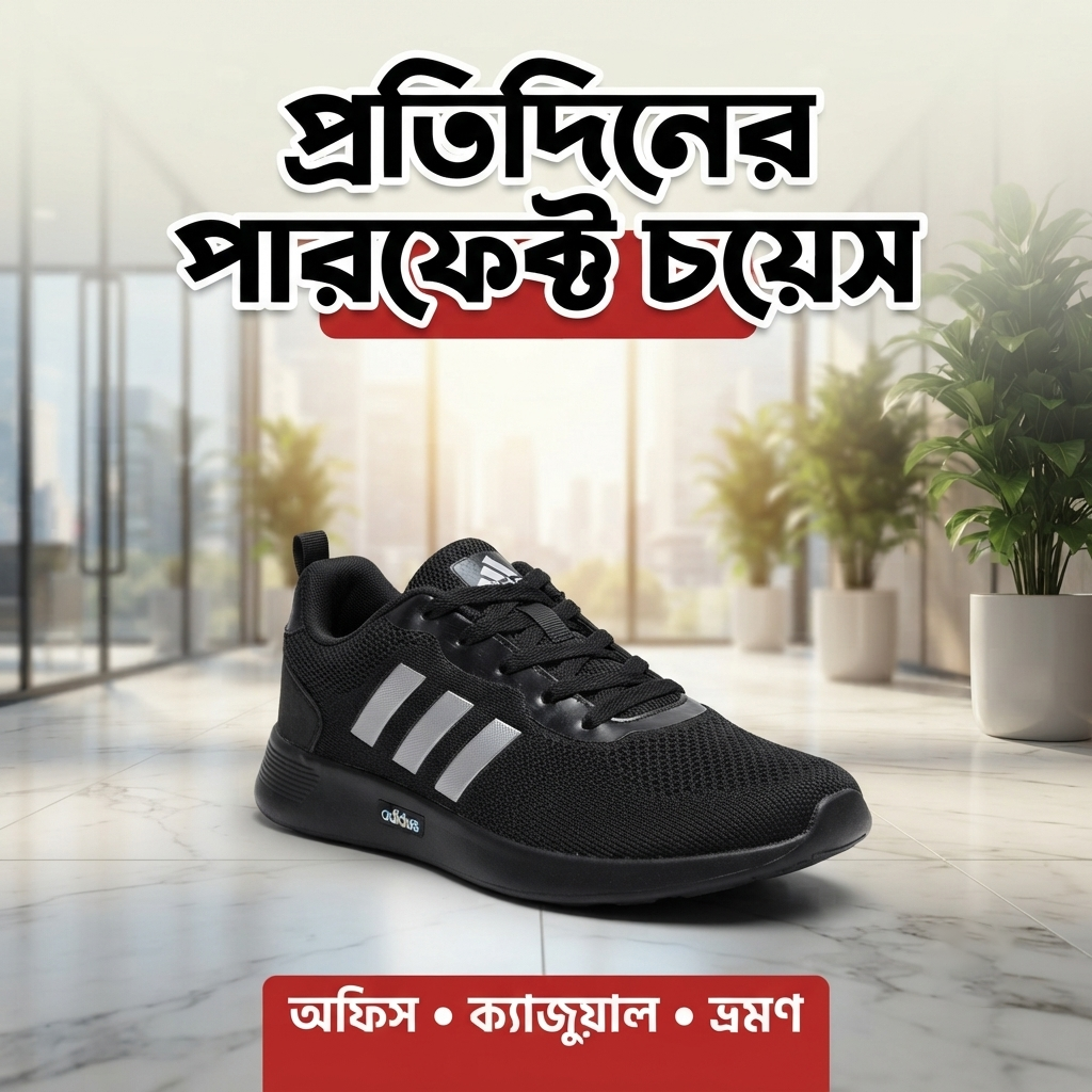 Black UltraFlex Everyday Comfort Sneakers – 31 Black