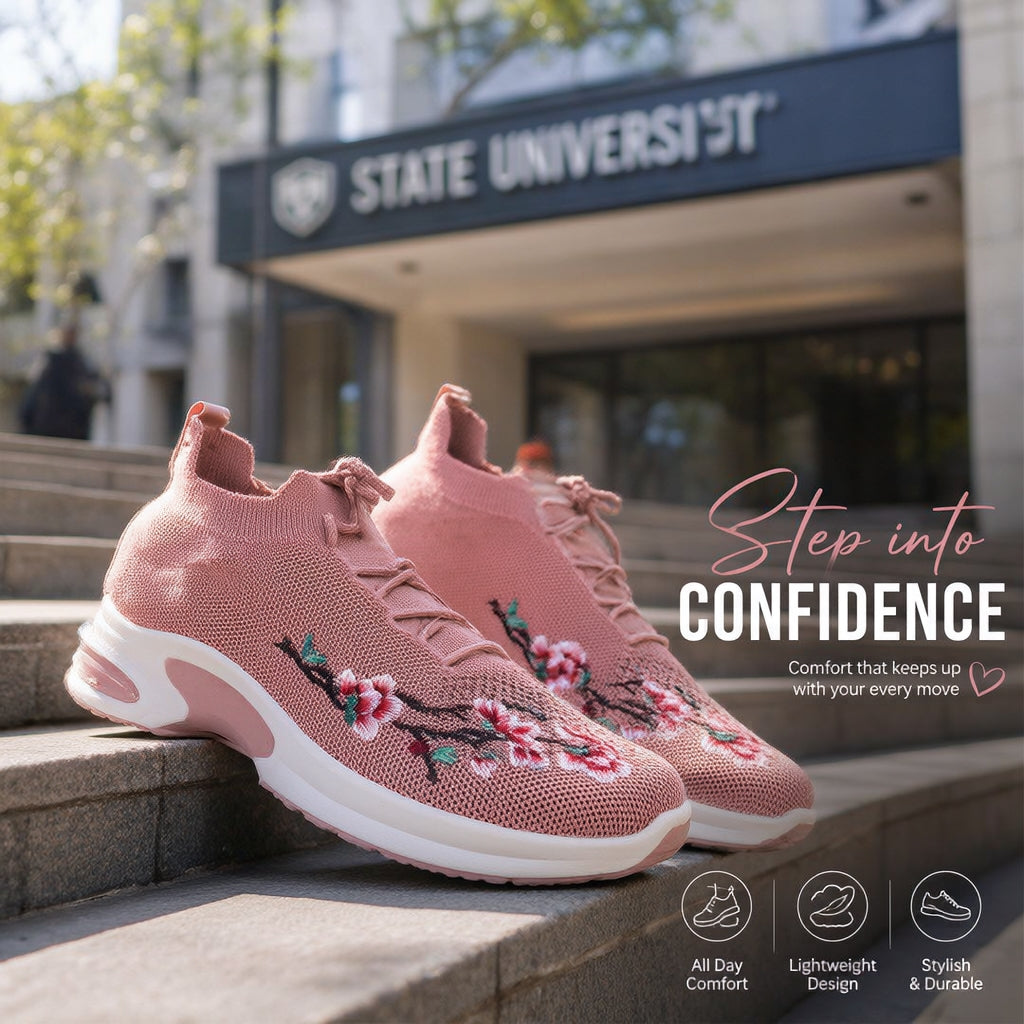 Pink  Women's Sneakers – Running Casual Walking Shoe 5011