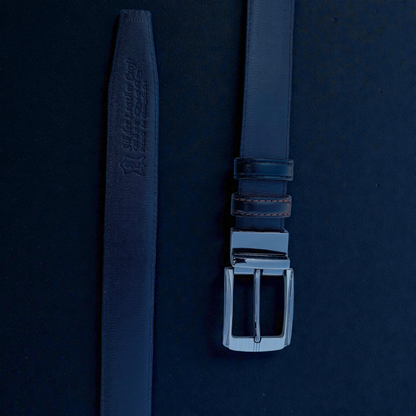 2-in-1 Reversible Leather Belt – Black & Brown