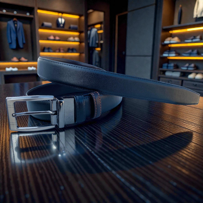 2-in-1 Reversible Leather Belt – Black & Brown