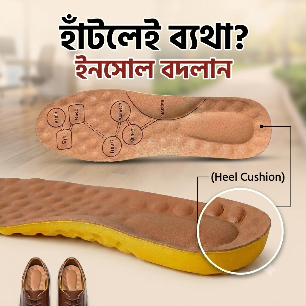 Medicated Soft Comfort Shoe Insole - নরম চায়না ইনসোল