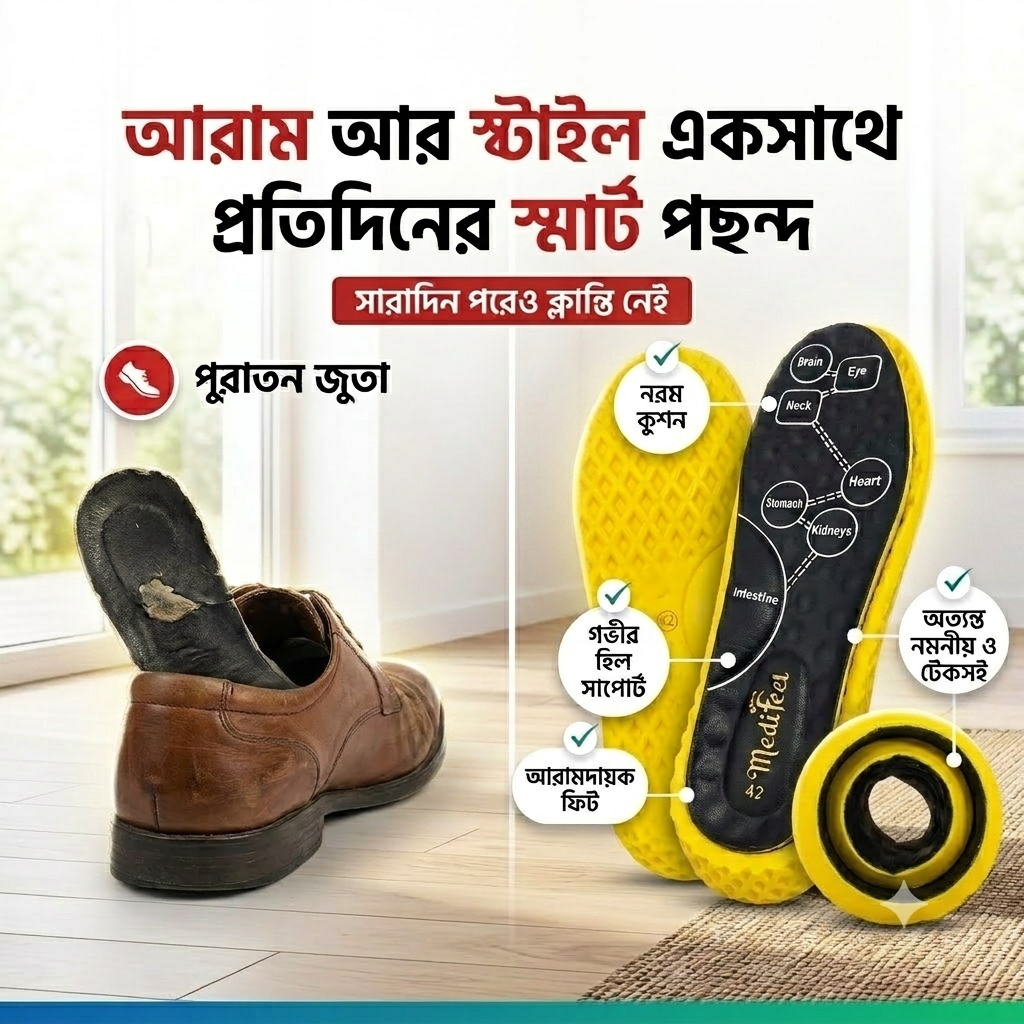 Medifeet Comfortable Shoe Insole -  Black