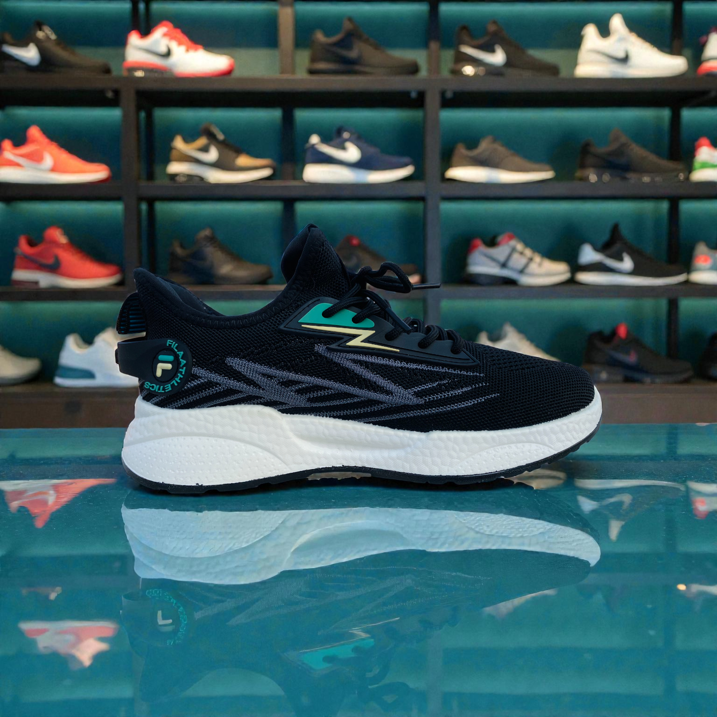 F Black Men's  Sneakers – Running Casual Walking Shoe