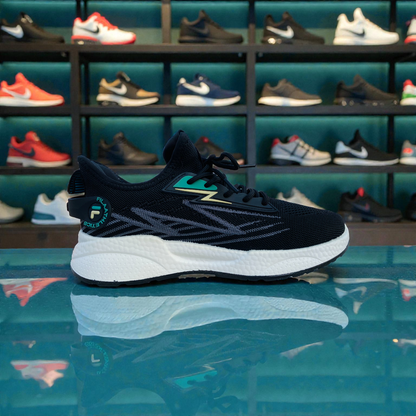 F Black Men's  Sneakers – Running Casual Walking Shoe