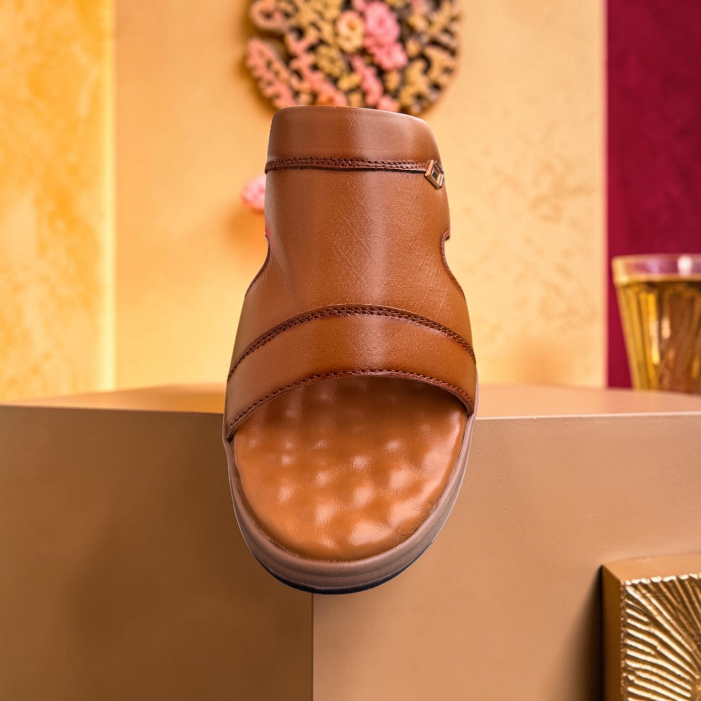 Brown Men Arabian Comfort Men's Genuine Leather Doctor Insole