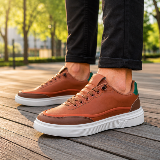 Rust Battalion Men’s Premium Casual Sneakers – 327 Rust