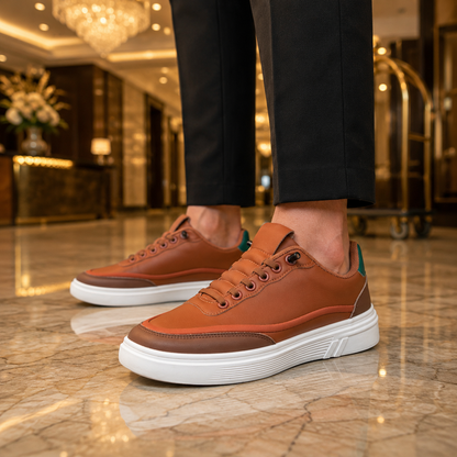 Rust Battalion Men’s Premium Casual Sneakers – 327 Rust