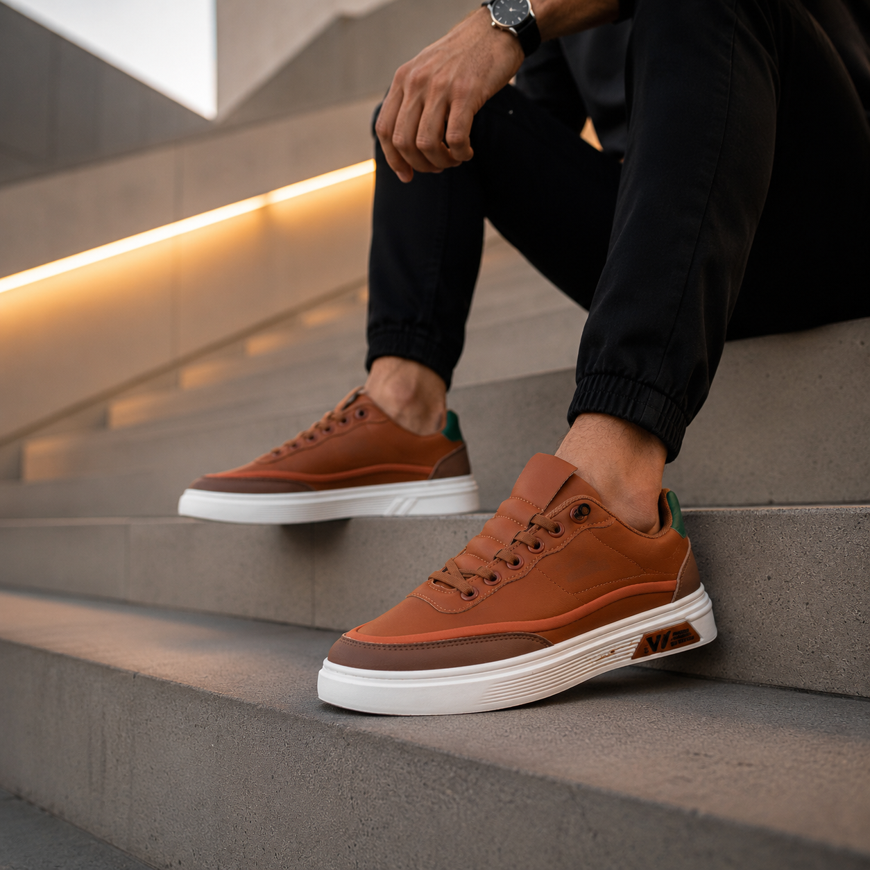 Rust Battalion Men’s Premium Casual Sneakers – 327 Rust