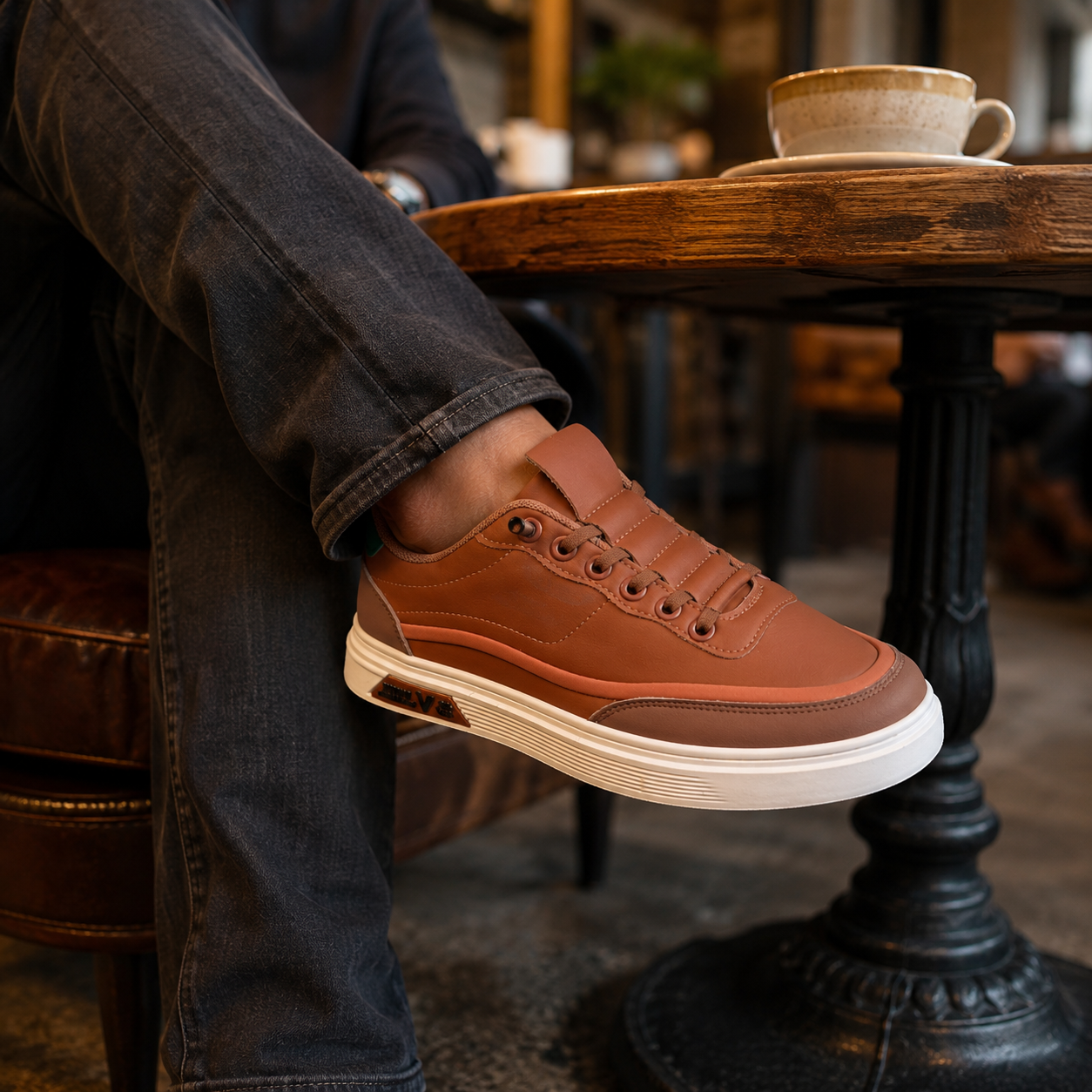 Rust Battalion Men’s Premium Casual Sneakers – 327 Rust