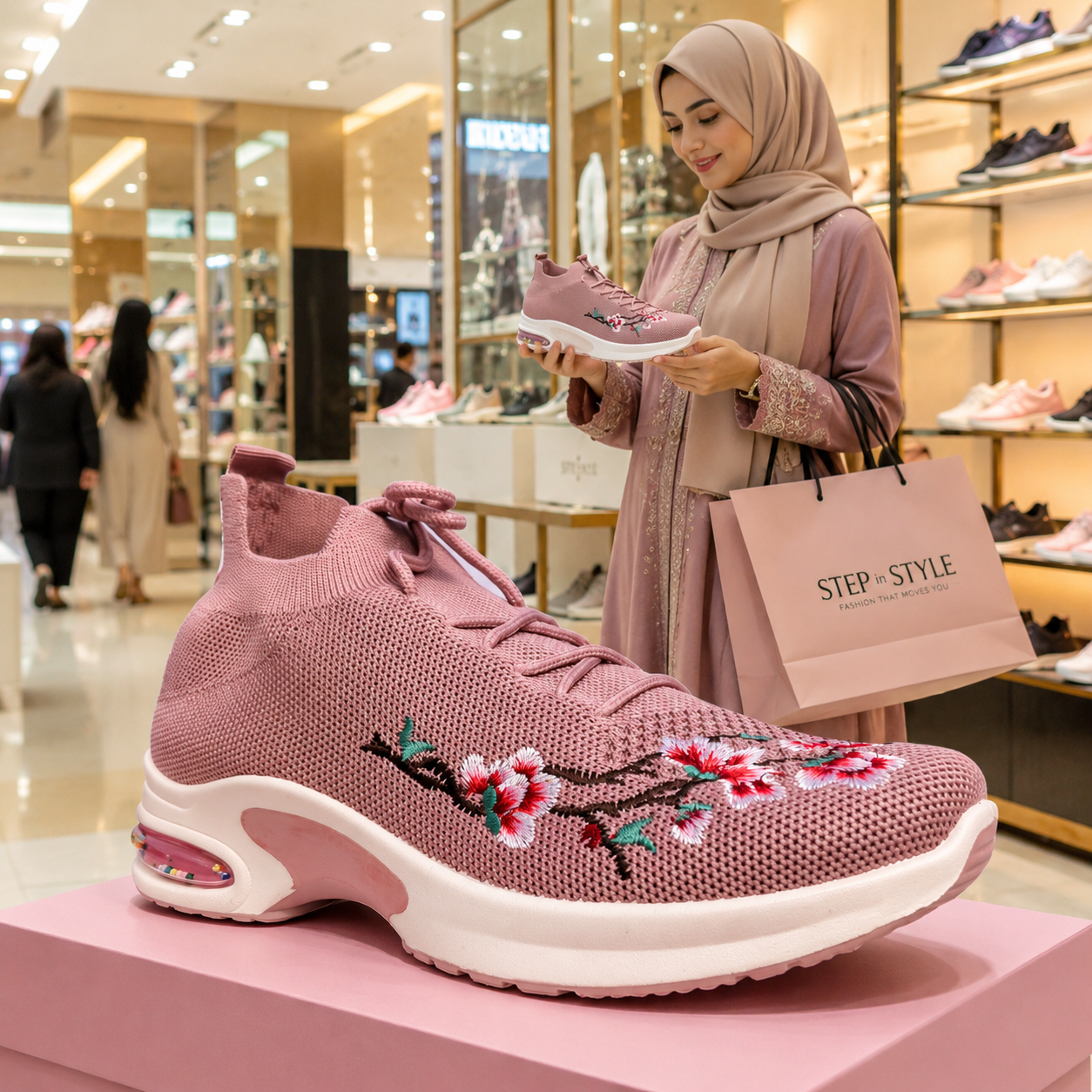 Pink  Women's Sneakers – Running Casual Walking Shoe 5011