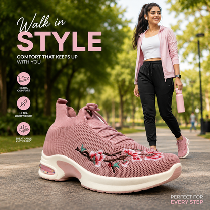 Pink  Women's Sneakers – Running Casual Walking Shoe 5011