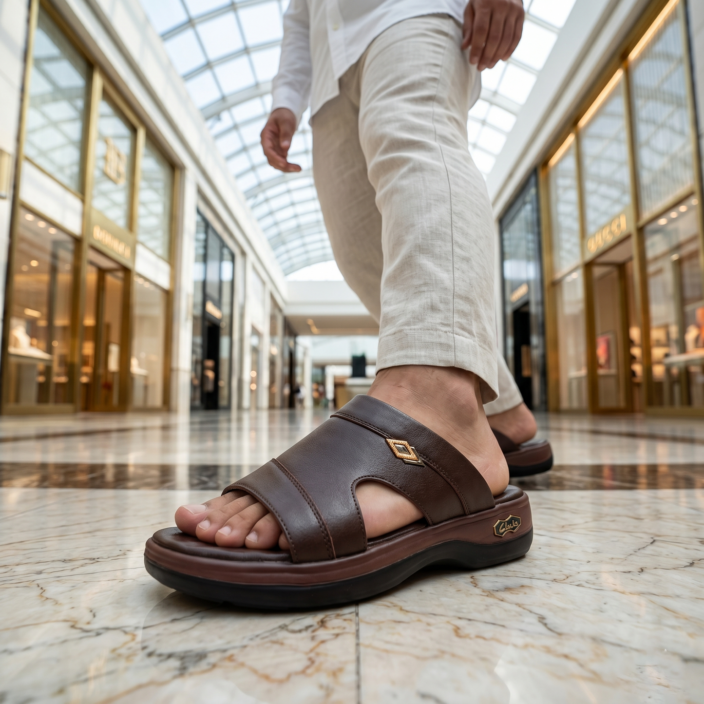 Chocolate Men Arabian Comfort Men's Genuine Leather Doctor Insole