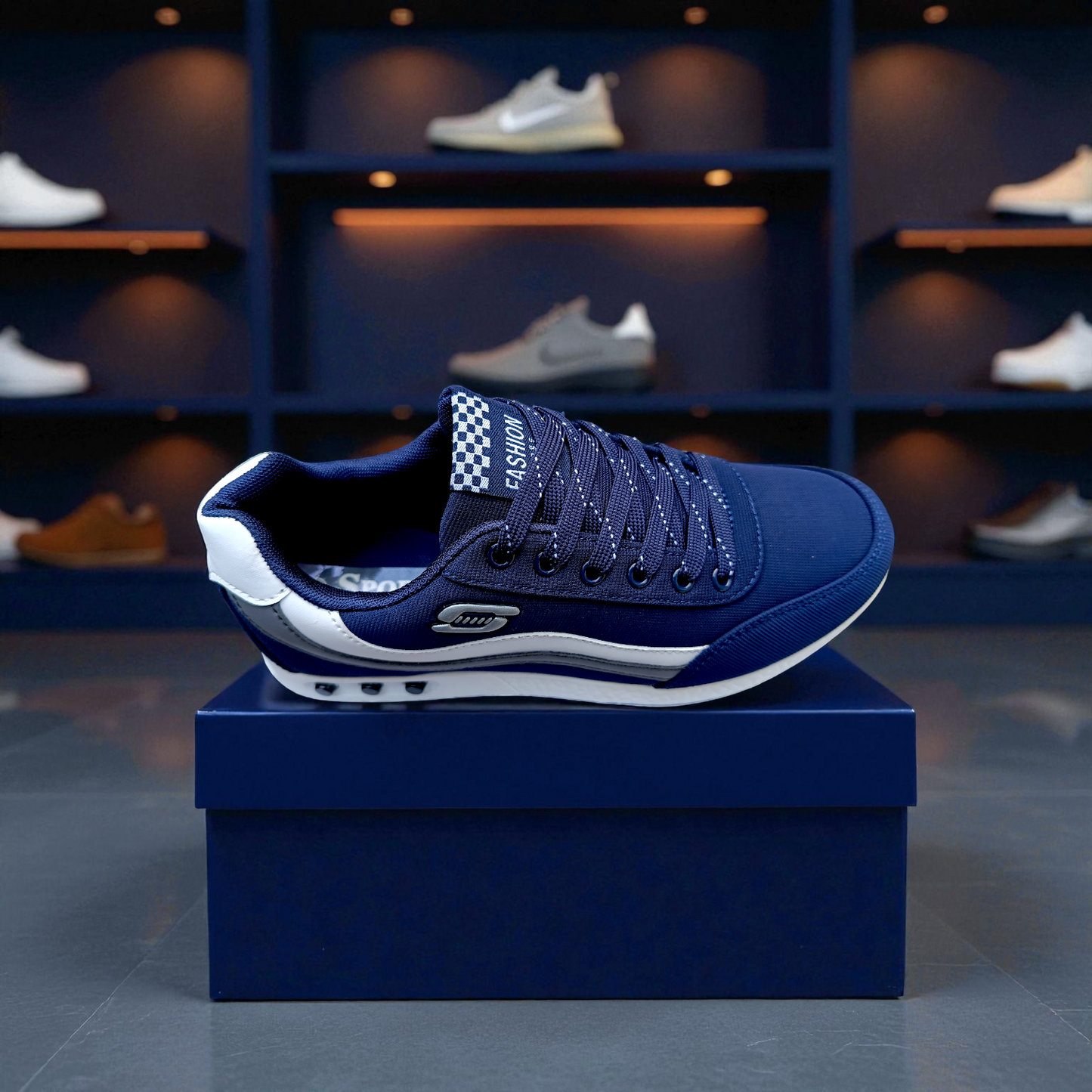 D002 Navy Premium Special Edition Sneakers