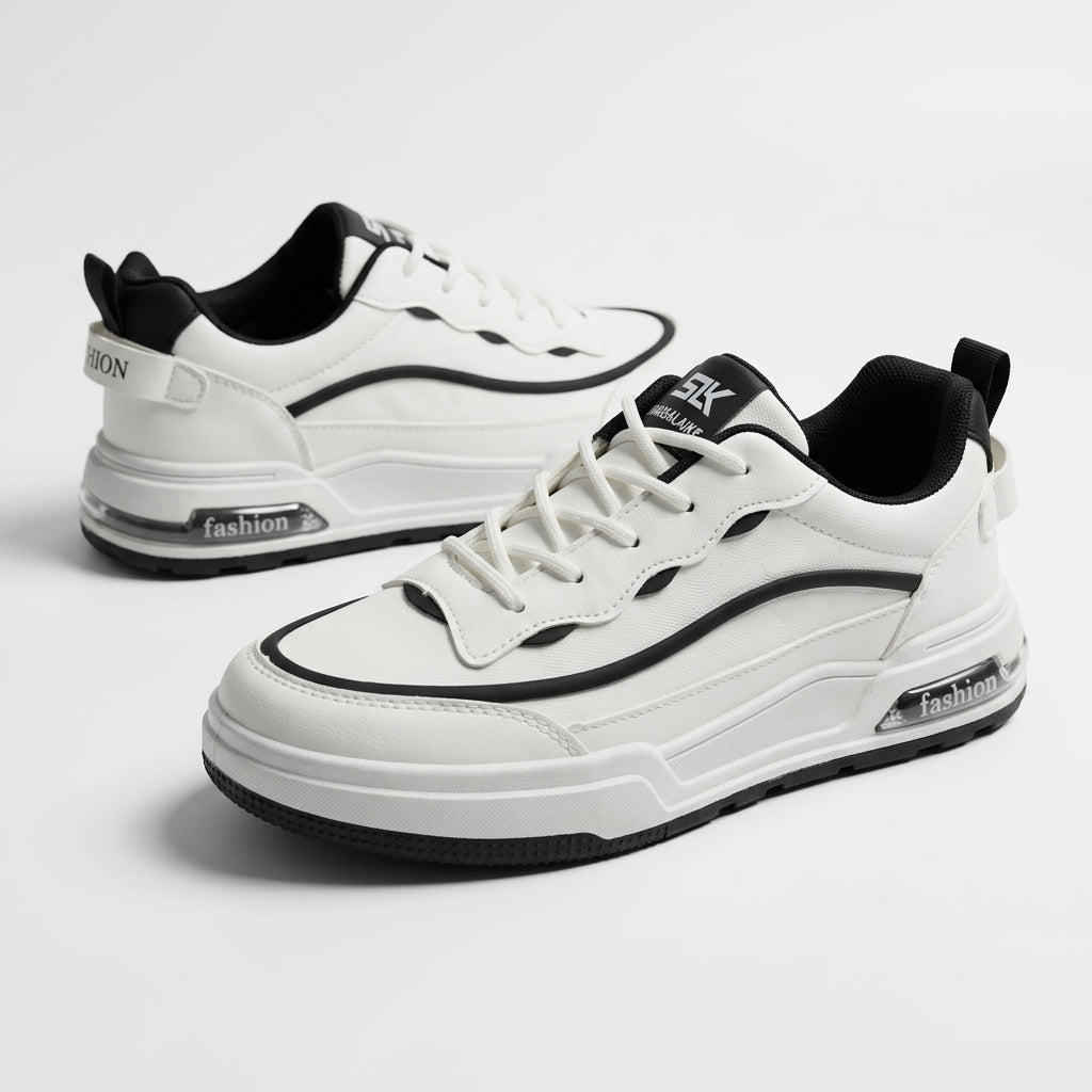 ব্ল্যাক & হোয়াইট | Men’s Premium Casual Sneakers – 322 Black & White