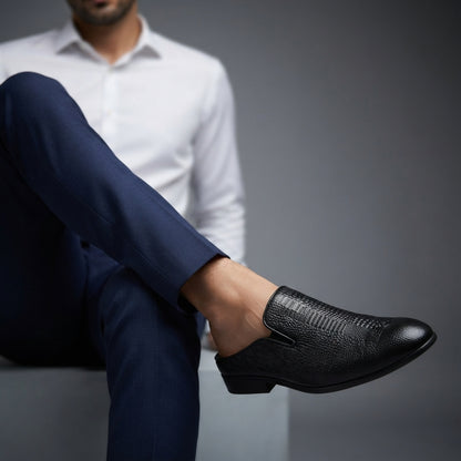 তুর্কি INSPIRED BLACK অক্সফোর্ড Luxury Men’s Half Shoe