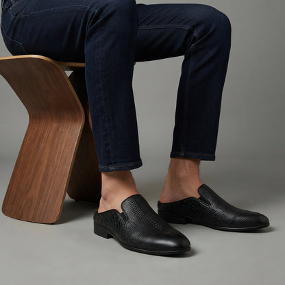 তুর্কি INSPIRED BLACK অক্সফোর্ড Luxury Men’s Half Shoe