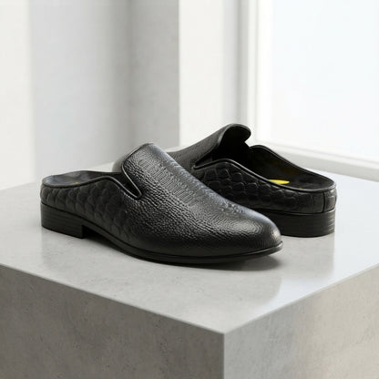 তুর্কি INSPIRED BLACK অক্সফোর্ড Luxury Men’s Half Shoe