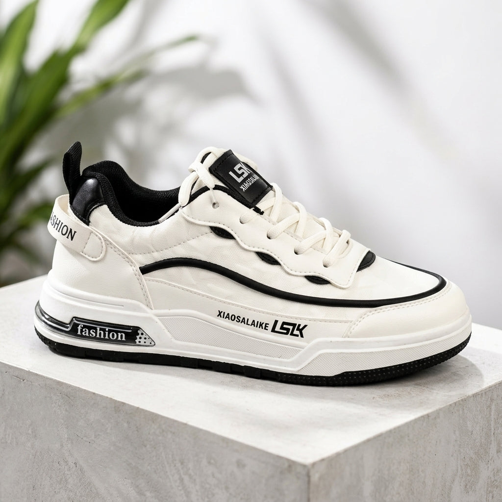 ব্ল্যাক & হোয়াইট | Men’s Premium Casual Sneakers – 322 Black & White