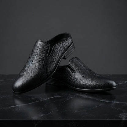 তুর্কি INSPIRED BLACK অক্সফোর্ড Luxury Men’s Half Shoe