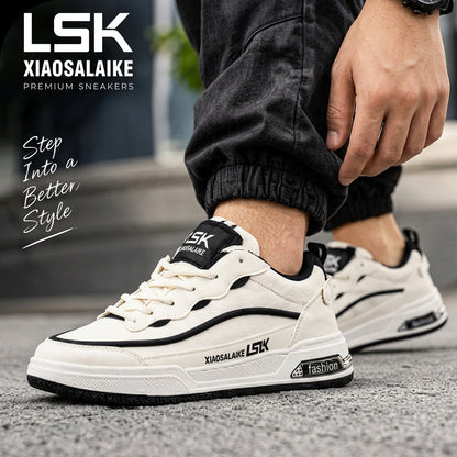 ব্ল্যাক & হোয়াইট | Men’s Premium Casual Sneakers – 322 Black & White
