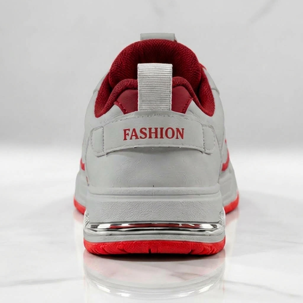গ্রে & রেড | Men’s Premium Casual Sneakers – 322 RED & Gray