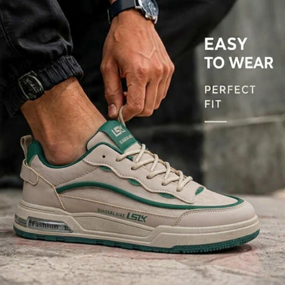 গ্রিন & ক্রিম | Men’s Premium Casual Sneakers – 322 Green & Cream