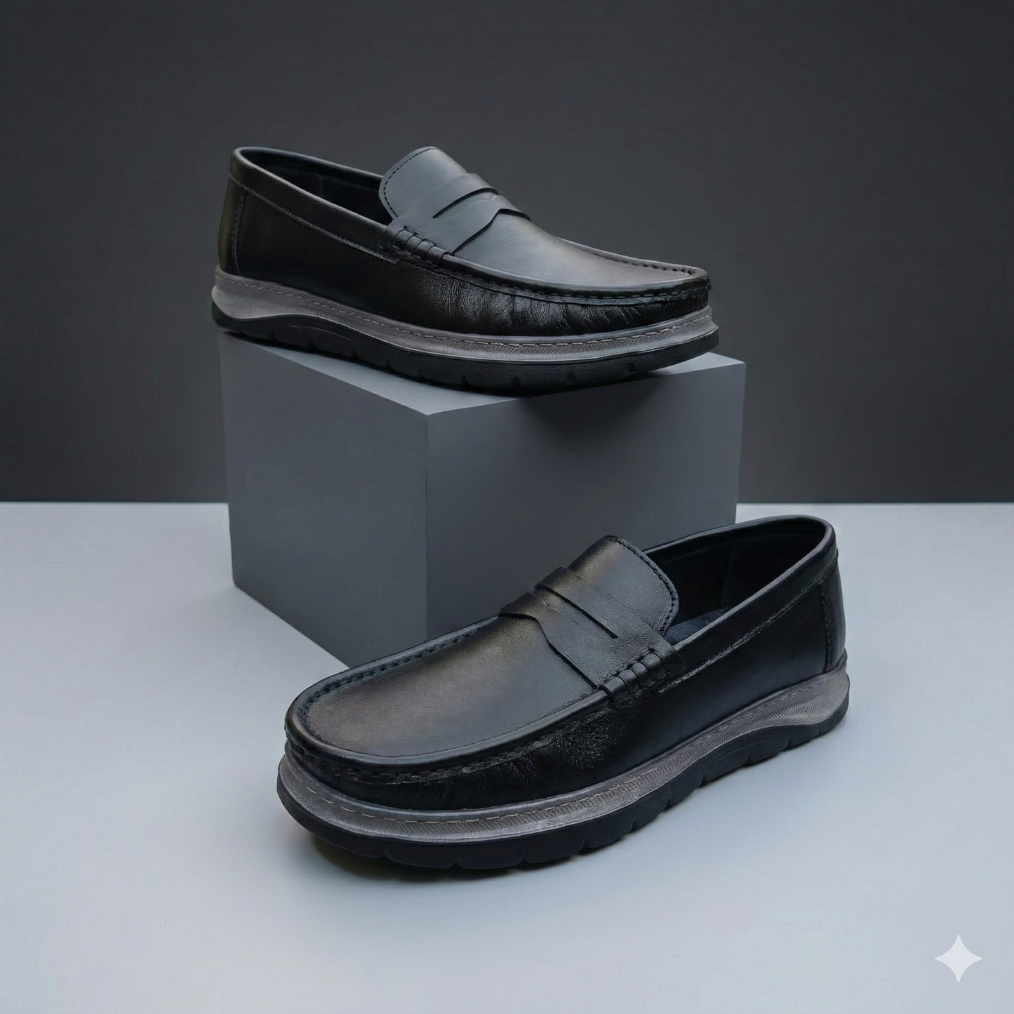 105 Black Men’s Loafers | মেডিকেটেড কমফোর্ট ইনসোল