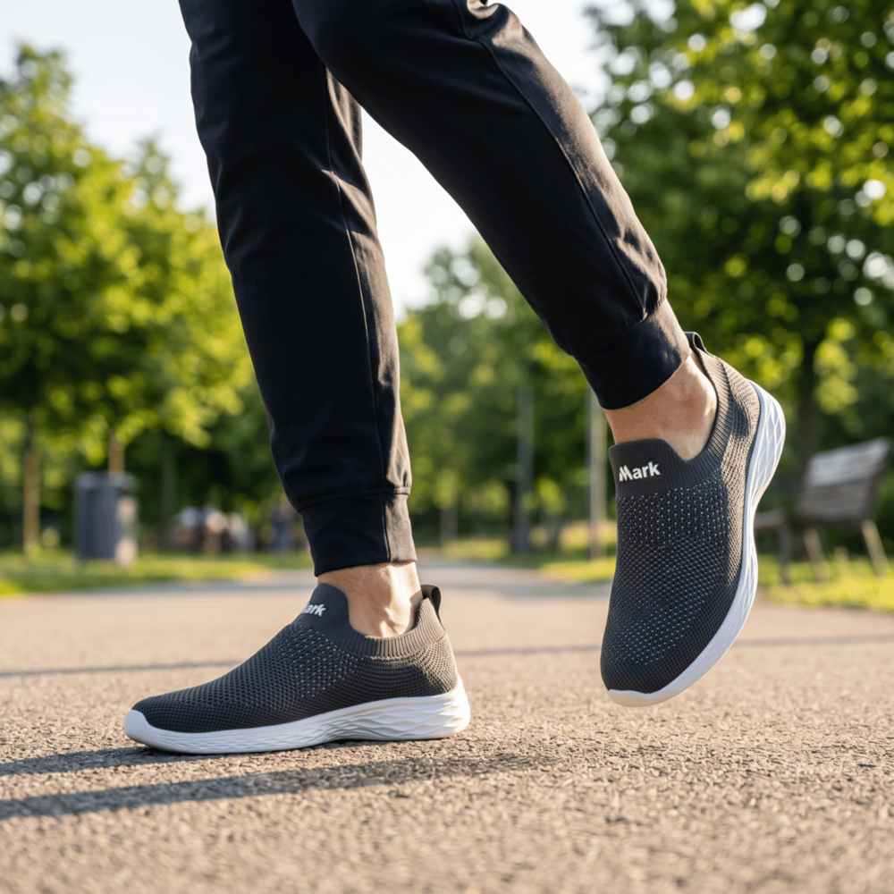 Lightweight Walking Shoes - মেডিকেটেড ইনসোল ফ্রী - Gray