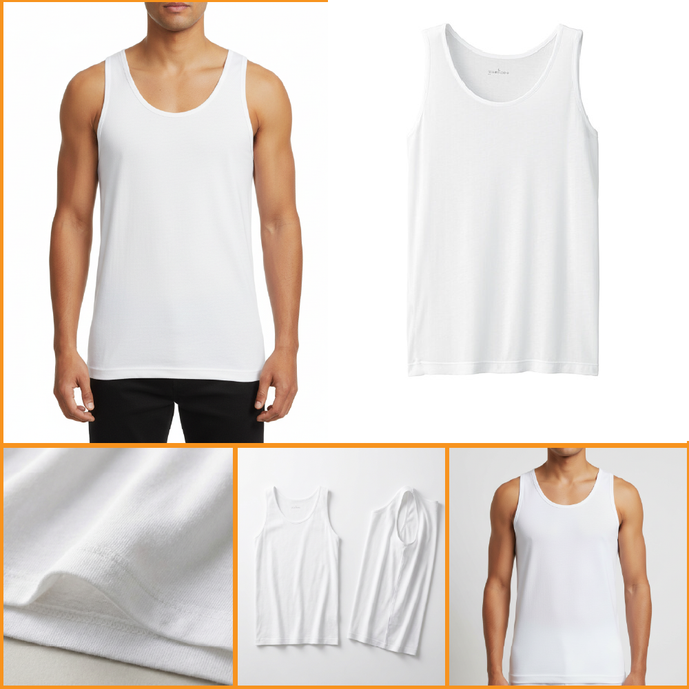 3-Piece Pack Men’s White Sando Vest