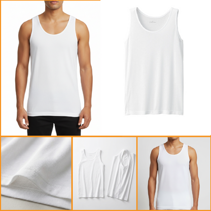 3-Piece Pack Men’s White Sando Vest