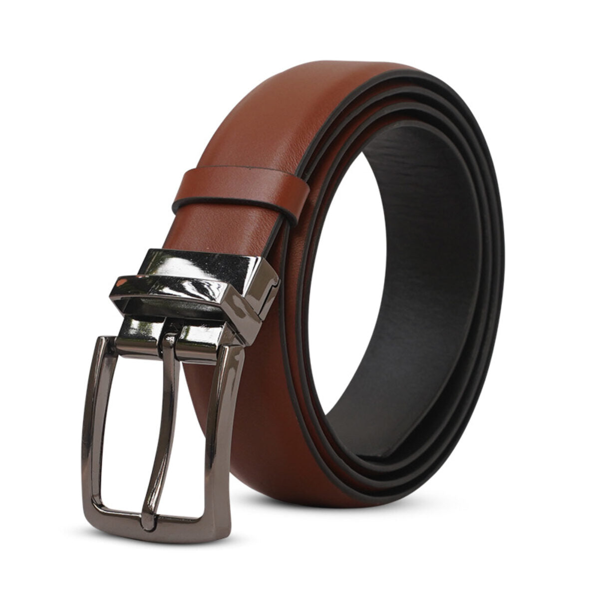 Men’s Reversible Double-Sided Premium Belt | 6 Month Guarantee | Brown Black